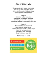 Start With Hello piano sheet music cover